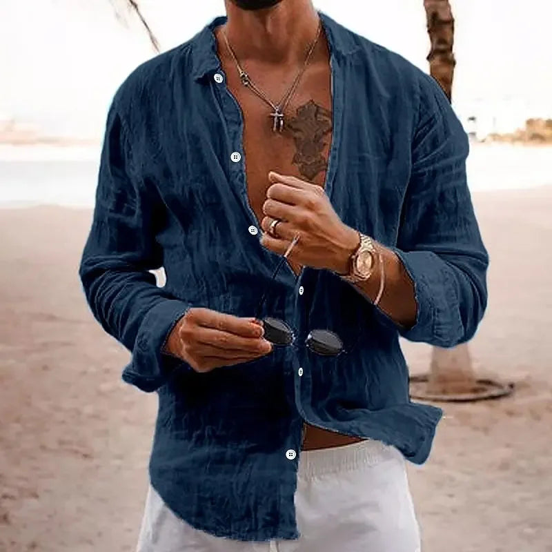Cardigan - Linen Shirt